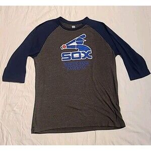 Vintage Cooperstown White Sox Baseball Raglan TShirt Chicago Lrg Streetwear MLB